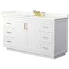 White / Giotto Quartz Top / Brushed Gold Hardware