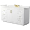 White / White Quartz Top / Brushed Gold Hardware