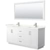 White / Giotto Quartz Top / Brushed Nickel Hardware