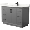 Dark Gray / Giotto Quartz Top / Matte Black Hardware