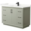 Light Green / Giotto Quartz Top / Matte Black Hardware