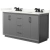 Dark Gray / Giotto Quartz Top / Matte Black Hardware