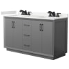 Dark Gray / White Quartz Top / Matte Black Hardware