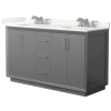 Dark Gray / Giotto Quartz Top / Brushed Nickel Hardware