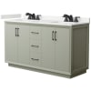 Light Green / White Quartz Top / Matte Black Hardware