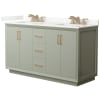 Light Green / Giotto Quartz Top / Satin Bronze Hardware