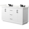 White / Giotto Quartz Top / Matte Black Hardware