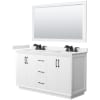 White / White Quartz Top / Matte Black Hardware