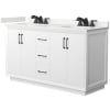 White / White Quartz Top / Matte Black Hardware