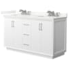 White / Giotto Quartz Top / Brushed Nickel Hardware