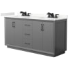 Dark Gray / Giotto Quartz Top / Matte Black Hardware