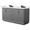 Dark Gray / White Quartz Top / Matte Black Hardware