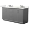 Dark Gray / Giotto Quartz Top / Brushed Nickel Hardware