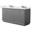 Dark Gray / White Quartz Top / Brushed Nickel Hardware