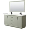 Light Green / Giotto Quartz Top / Matte Black Hardware