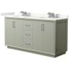 Light Green / Giotto Quartz Top / Brushed Nickel Hardware