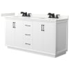 White / Giotto Quartz Top / Matte Black Hardware