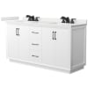 White / White Quartz Top / Matte Black Hardware