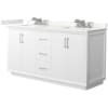 White / Giotto Quartz Top / Brushed Nickel Hardware