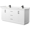 White / White Quartz Top / Matte Black Hardware