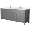 Dark Gray / Carrara Cultured Marble Top / Brushed Nickel Hardware
