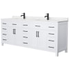 White / Carrara Cultured Marble Top / Matte Black Hardware