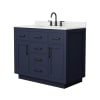 Dark Blue / Giotto Quartz Top / Matte Black Hardware