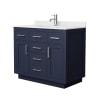 Dark Blue / Giotto Quartz Top / Brushed Nickel Hardware