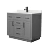 Dark Gray / Giotto Quartz Top / Matte Black Hardware