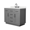 Dark Gray / Giotto Quartz Top / Matte Black Hardware