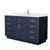 Dark Blue / Giotto Quartz Top / Brushed Gold Hardware