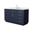 Dark Blue / Giotto Quartz Top / Brushed Nickel Hardware