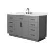 Dark Gray / Giotto Quartz Top / Matte Black Hardware