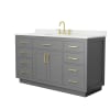 Dark Gray / Giotto Quartz Top / Brushed Gold Hardware