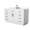 White / White Quartz Top / Matte Black Hardware