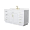 White / White Quartz Top / Brushed Gold Hardware