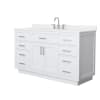 White / White Quartz Top / Brushed Nickel Hardware