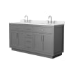 Dark Gray / Giotto Quartz Top / Brushed Nickel Hardware