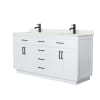 White / Giotto Quartz Top / Matte Black Hardware