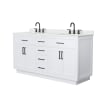 White / Giotto Quartz Top / Matte Black Hardware