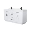 White / White Quartz Top / Matte Black Hardware