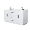 White / White Quartz Top / Matte Black Hardware