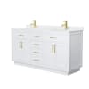 White / White Quartz Top / Brushed Gold Hardware