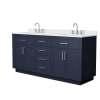 Dark Blue / Giotto Quartz Top / Brushed Nickel Hardware