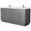 Dark Gray / Carrara Cultured Marble Top / Brushed Nickel Hardware