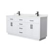 White / Giotto Quartz Top / Matte Black Hardware