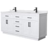 White / White Cultured Marble Top / Matte Black Hardware