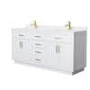 White / White Quartz Top / Brushed Gold Hardware