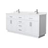 White / Giotto Quartz Top / Brushed Nickel Hardware