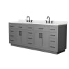 Dark Gray / Giotto Quartz Top / Matte Black Hardware